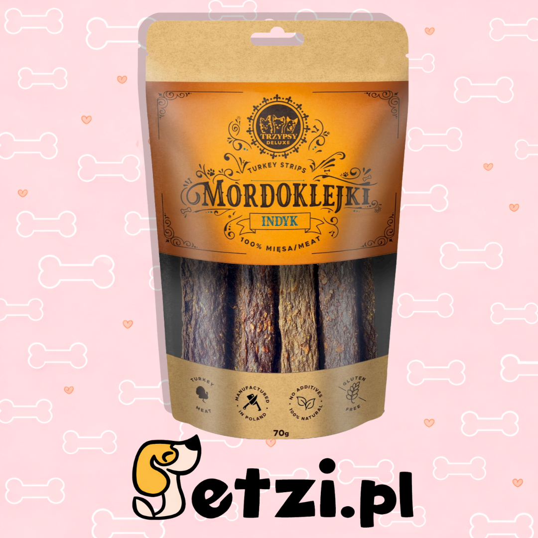 HAPPY SNACKY TRZYPSY DLA PSA MORDOKLEJKI Z INDYKA 70G