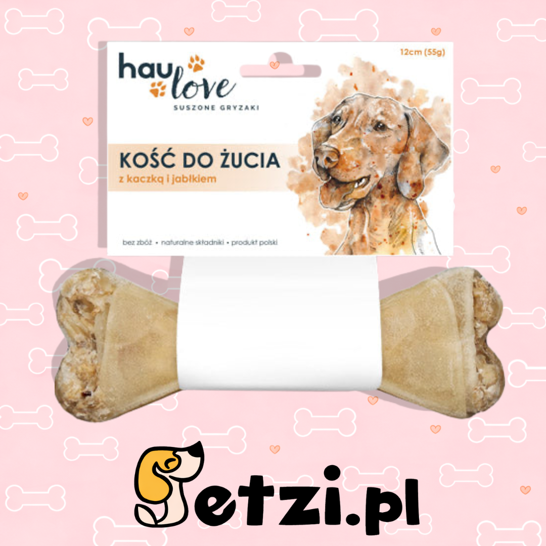 HAULOVE PRZYSMAK DLA PSA KOŚĆ DO ŻUCIA Z KACZKĄ I JABŁKIEM 12CM