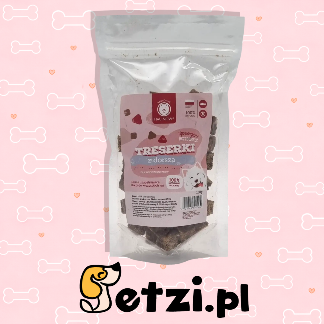 HAUNOW TRESERKI PRZYSMAKI DLA PSA Z DORSZA 150G