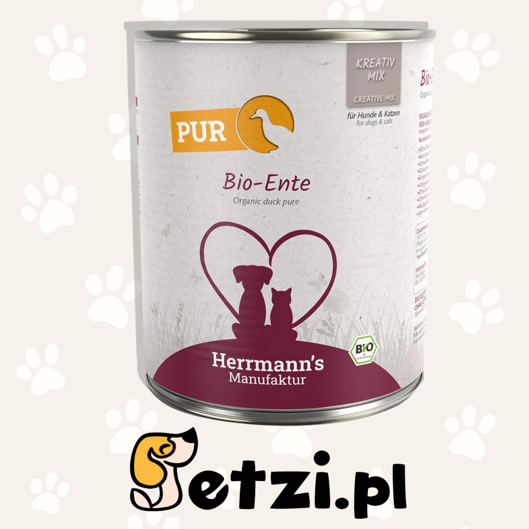 HERRMANN'S MANUFAKTUR MOKRA KARMA DLA PSA MOKRA KARMA DLA KOTA ENTE KACZKA 800G