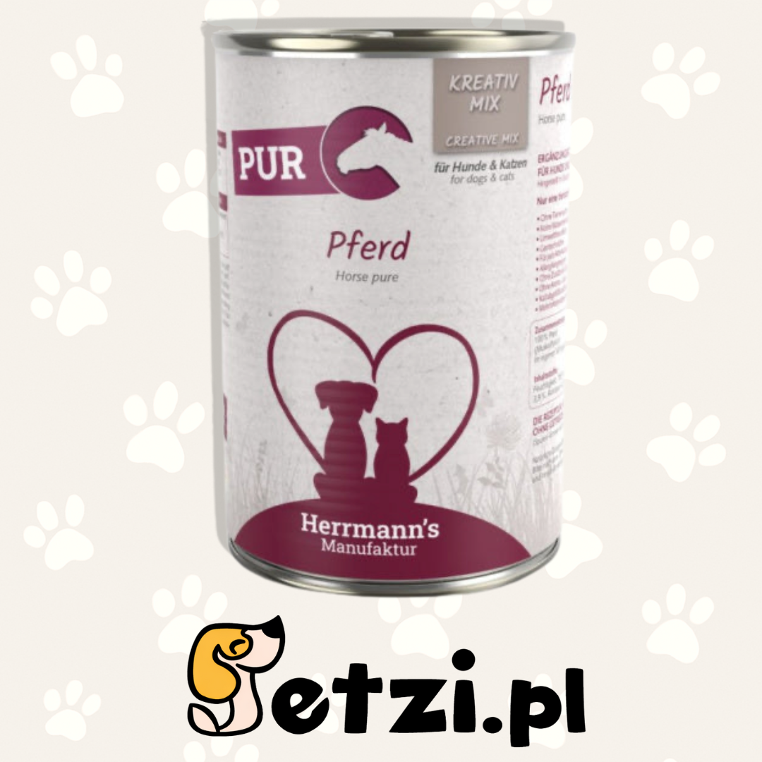 HERRMANN'S MANUFAKTUR MOKRA KARMA DLA PSA MOKRA KARMA DLA KOTA PHERD KOŃ 400G