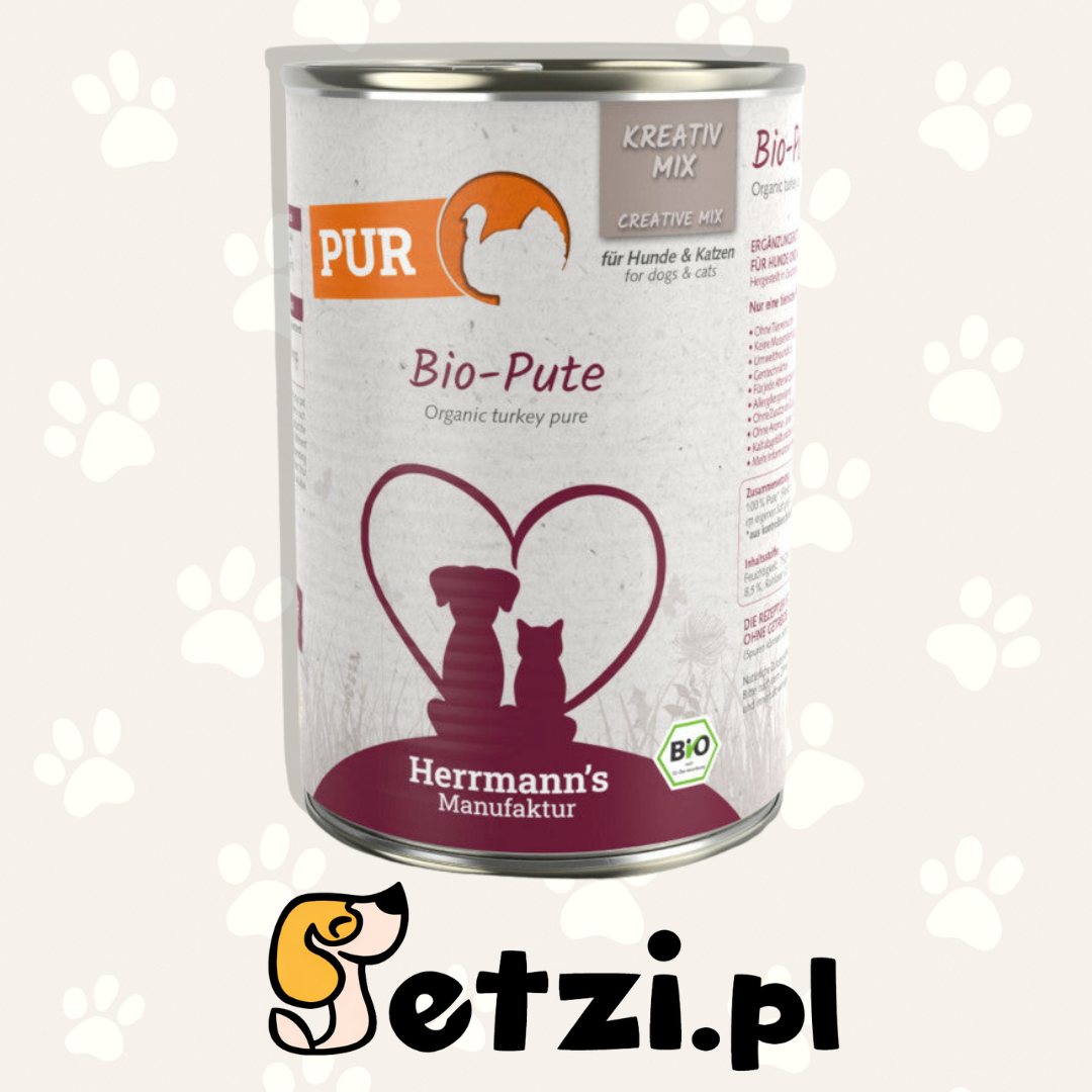 HERRMANN'S MANUFAKTUR MOKRA KARMA DLA PSA MOKRA KARMA DLA KOTA TURKEY INDYK 400G