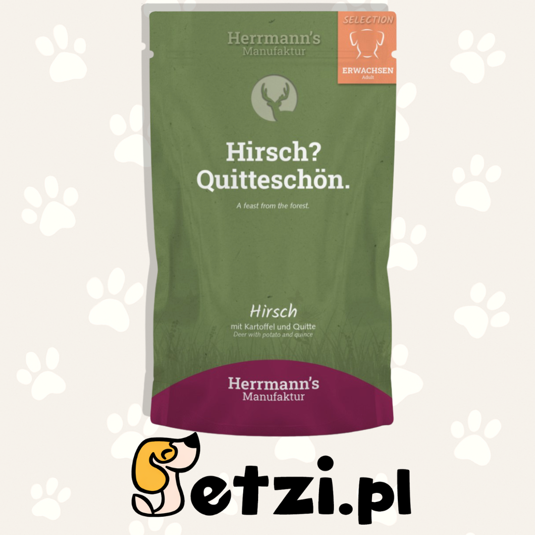 HERRMANN'S MANUFAKTUR MOKRA KARMA DLA PSA SELECTION DOG HIRSCH - JELEŃ 150G