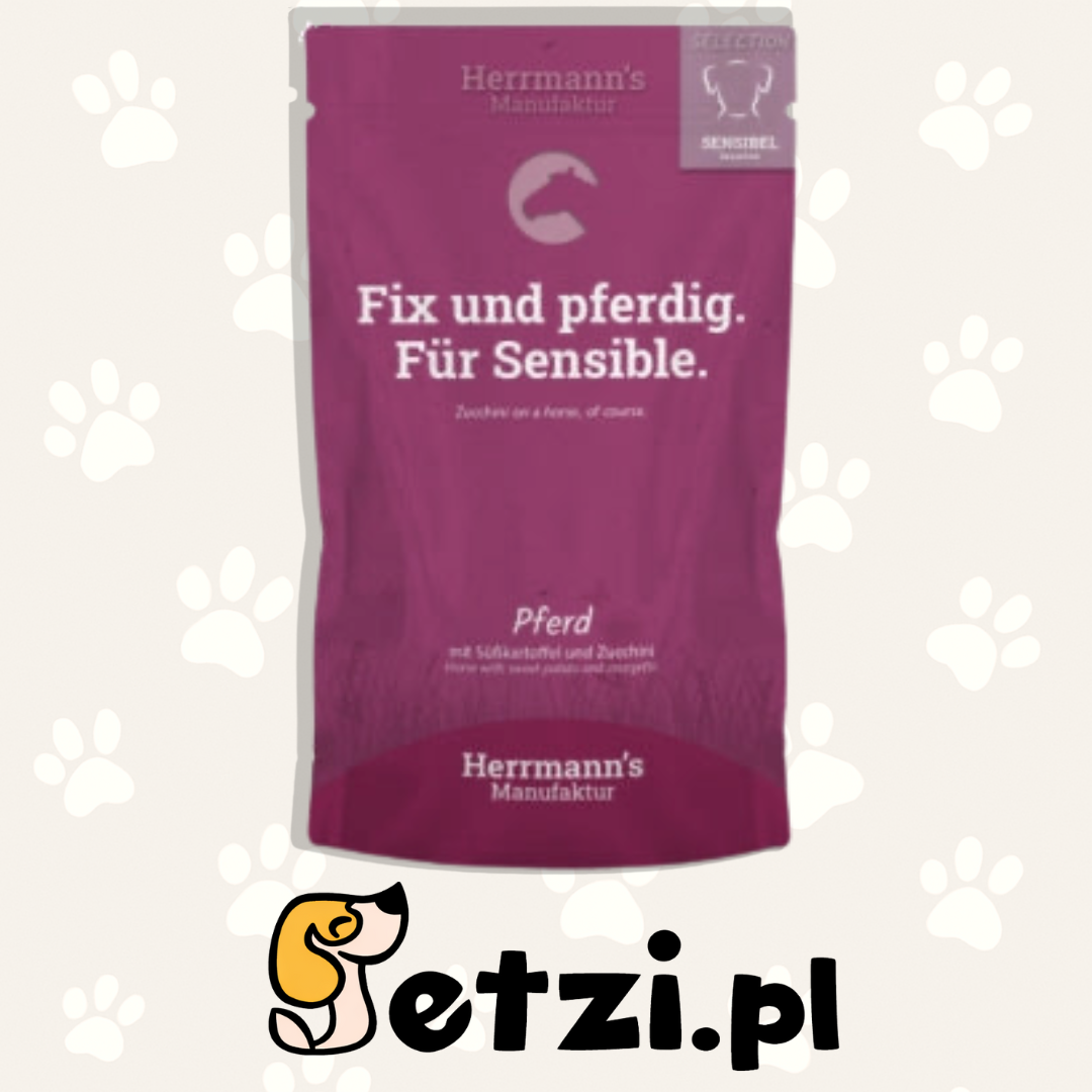 HERRMANN'S MANUFAKTUR MOKRA KARMA DLA PSA SELECTION SENSITIVE DOG PFERD - KONINA 150G