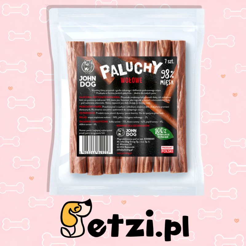 JOHN DOG PRZYSMAKI DLA PSA PALUCH WOŁOWY 7 SZT