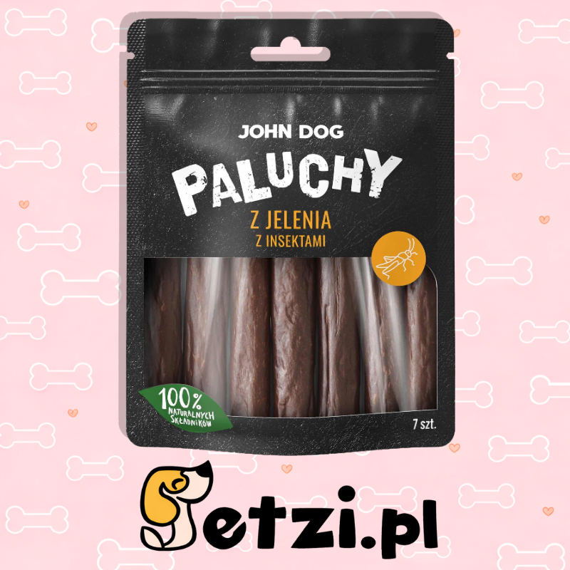 JOHN DOG PRZYSMAKI DLA PSA PALUCHY Z JELENIA Z INSEKTAMI 7 SZT