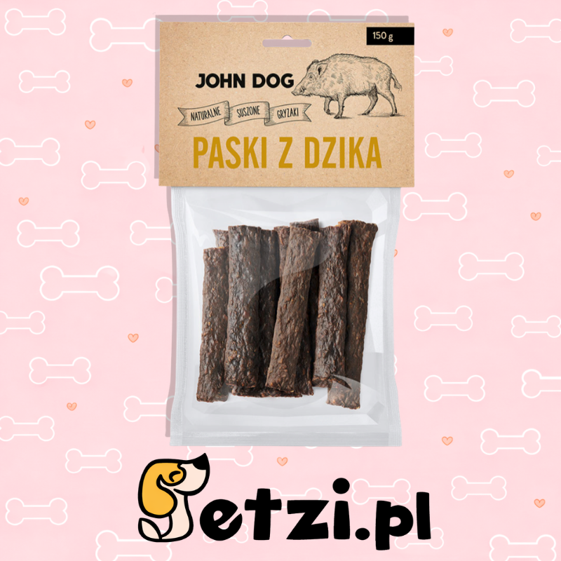 JOHN DOG PRZYSMAKI DLA PSA PASKI Z DZIKA 150G