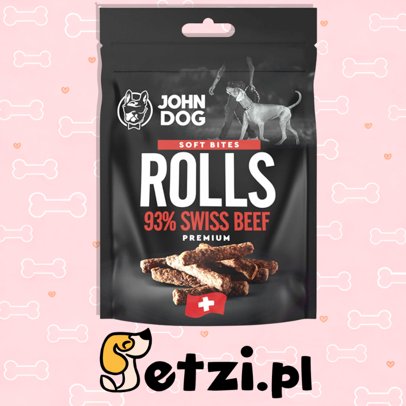 JOHN DOG PRZYSMAKI DLA PSA RURKI SOFT WOŁOWINA SZWAJCARSKA