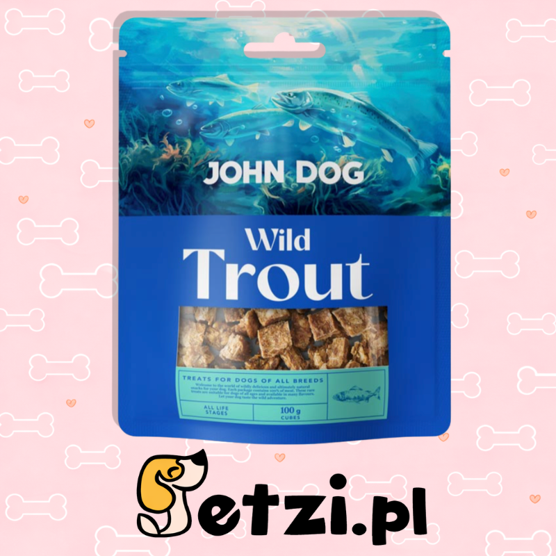 JOHN DOG WILD FISH PRZYSMAKI DLA PSA PSTRĄG 100 G