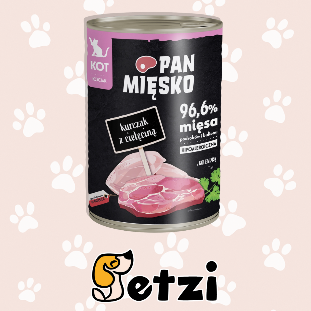 PAN MIĘSKO KARMA MOKRA DLA KOTA - RÓŻNE RODZAJE