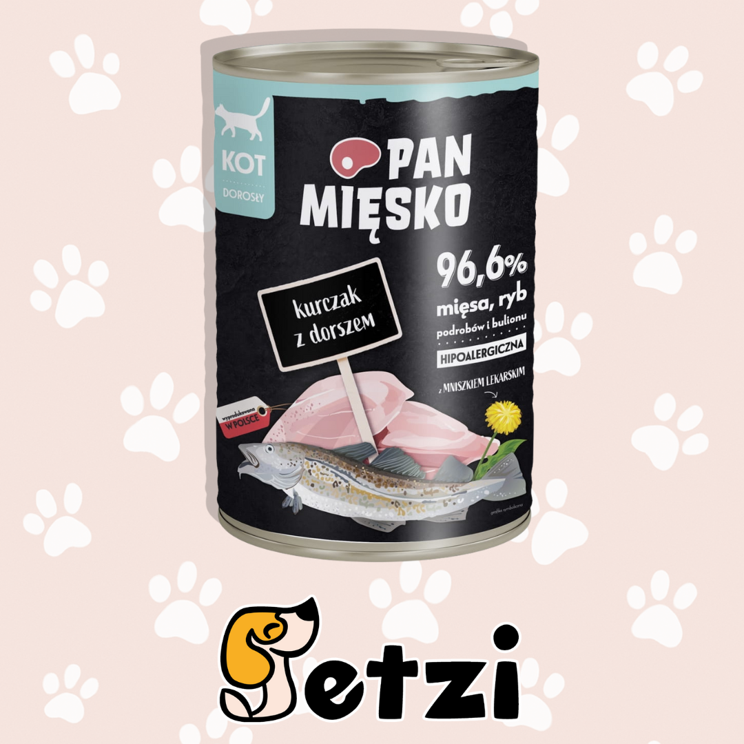 PAN MIĘSKO KARMA MOKRA DLA KOTA - RÓŻNE RODZAJE