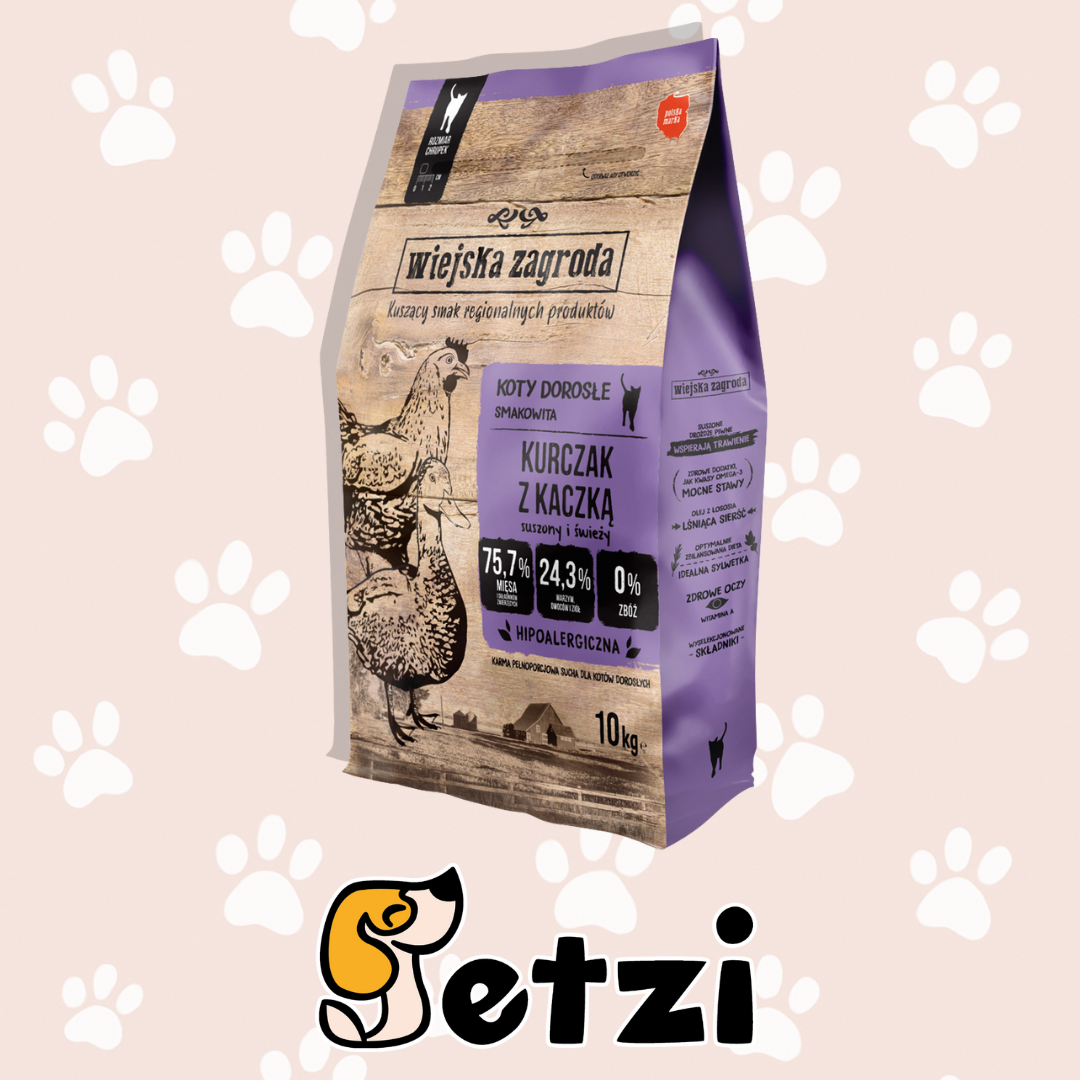 WIEJSKA ZAGRODA KARMA SUCHA DLA KOTA - RÓŻNE RODZAJE
