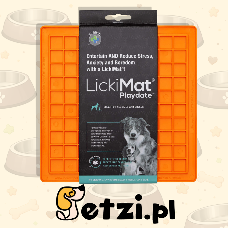 LICKIMAT CLASSIC PLAYDATE POMARAŃCZOWA - MATA DO LIZANIA