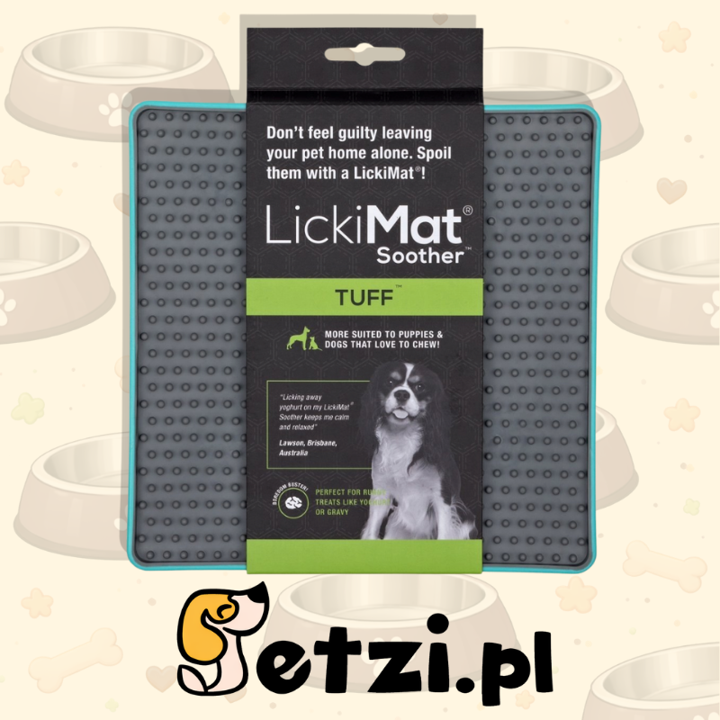 LICKIMAT TUFF SOOTHER TURKUSOWA – TWARDZSZA MATA DO LIZANIA DLA PSA I KOTA