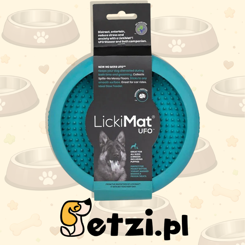 LICKIMAT UFO TURKUSOWA – ANTYSTRESOWA MISKA DO LIZANIA DLA PSA