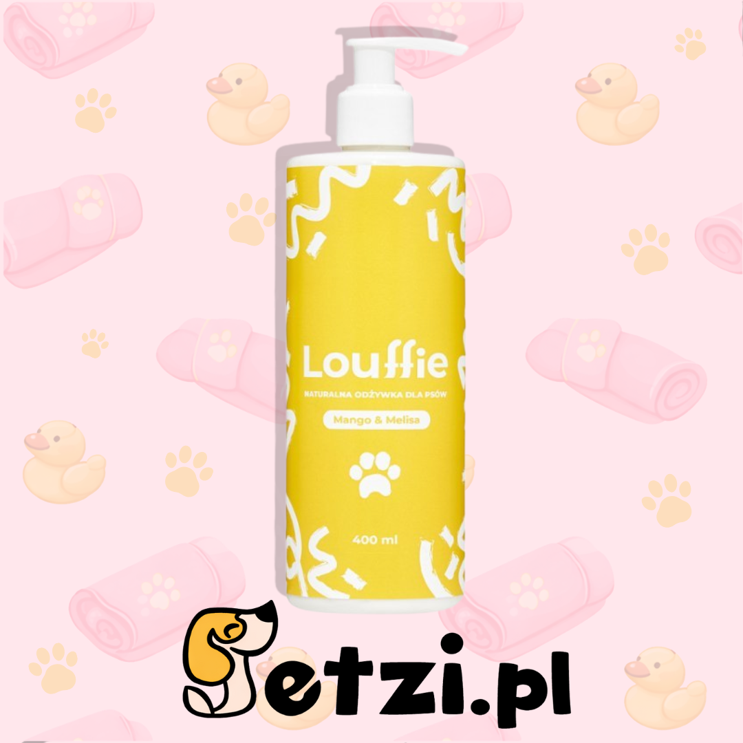 LOUFFIE NATURALNA ODŻYWKA UŁATWIAJĄCA ROZCZESYWANIE SIERŚCI MANGO&MELISA 4OOML- POMPKA
