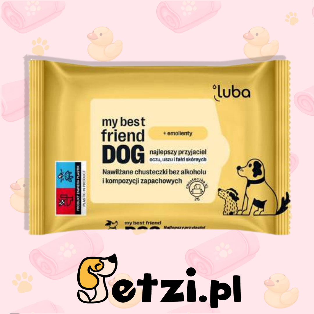 LUBA MY BEST FRIEND DOG NAWILŻANE CHUSTECZKI DO PIELĘGNACJI WRAŻLIWYCH MIEJSC
