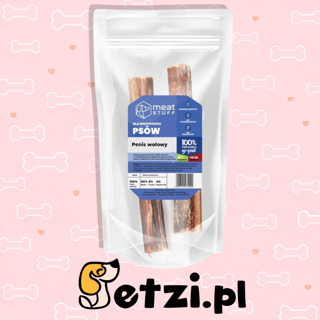 MEATSTUFF GRYZAK DLA PSA PENIS WOŁOWY 15CM 2SZT