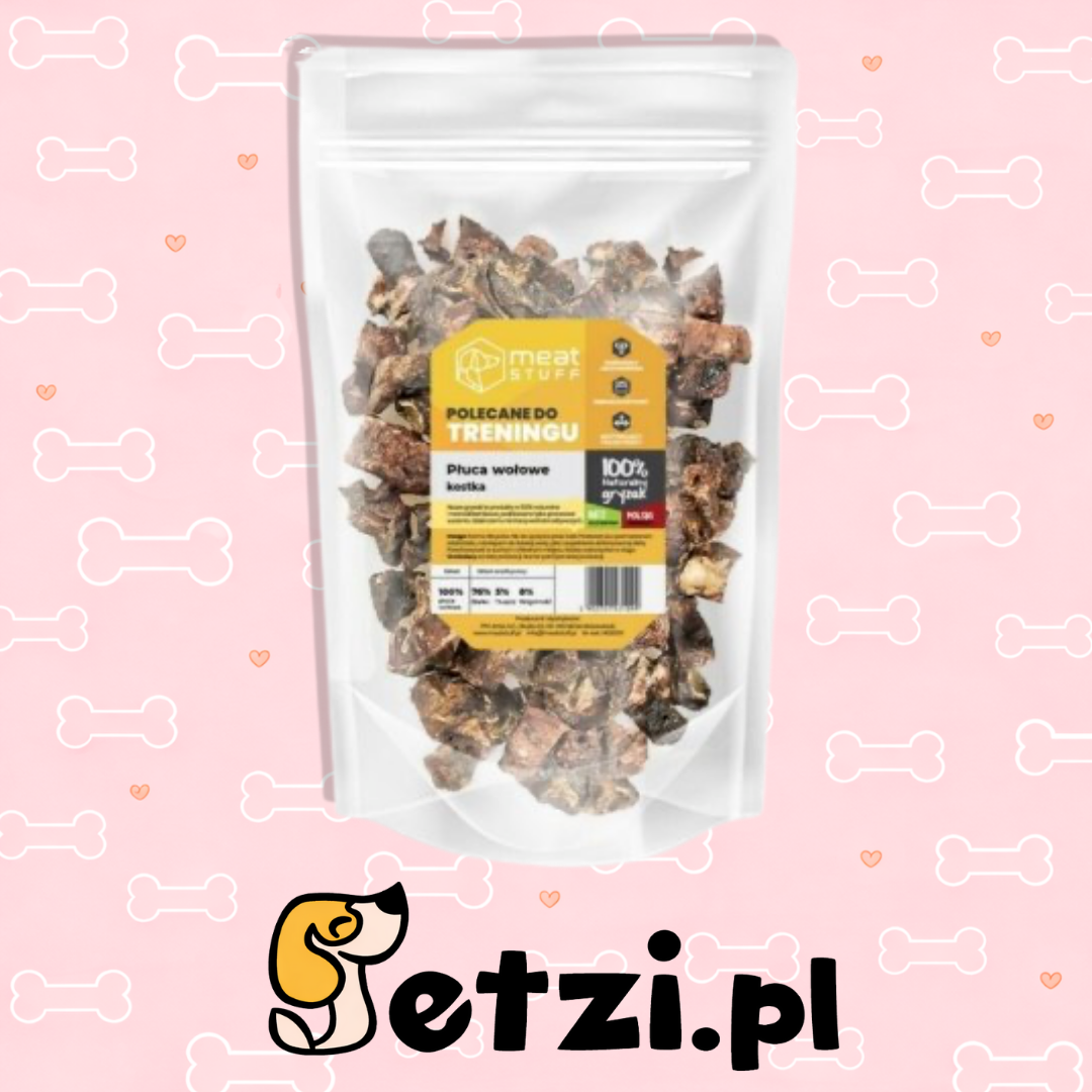 MEATSTUFF GRYZAK DLA PSA PŁUCA WOŁOWE W KOSTCE 100G