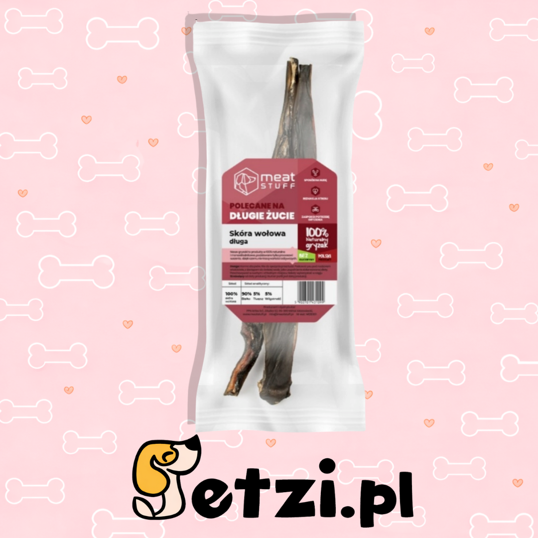MEATSTUFF GRYZAK DLA PSA SKÓRA WOŁOWA 50 CM 350 G
