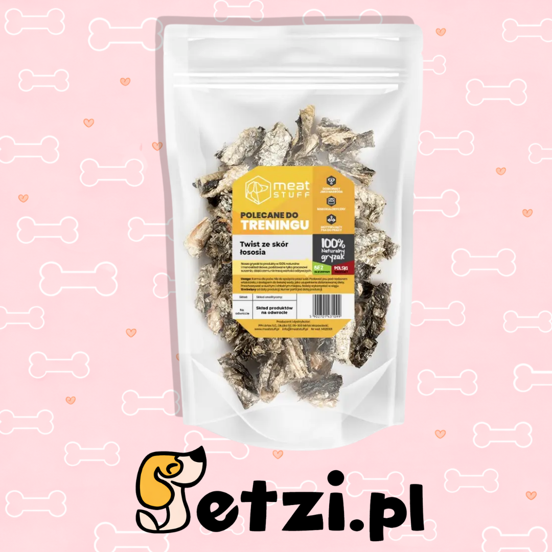 MEATSTUFF GRYZAK DLA PSA TWISTER Z ŁOSOSIA KRÓTKI 100 G
