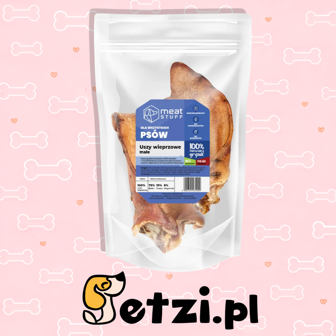 MEATSTUFF GRYZAK DLA PSA UCHO WIEPRZOWE MAŁE 2SZT