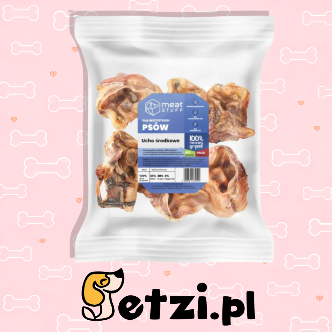 MEATSTUFF GRYZAK DLA PSA UCHO WIEPRZOWE ŚRODKOWE 3SZT