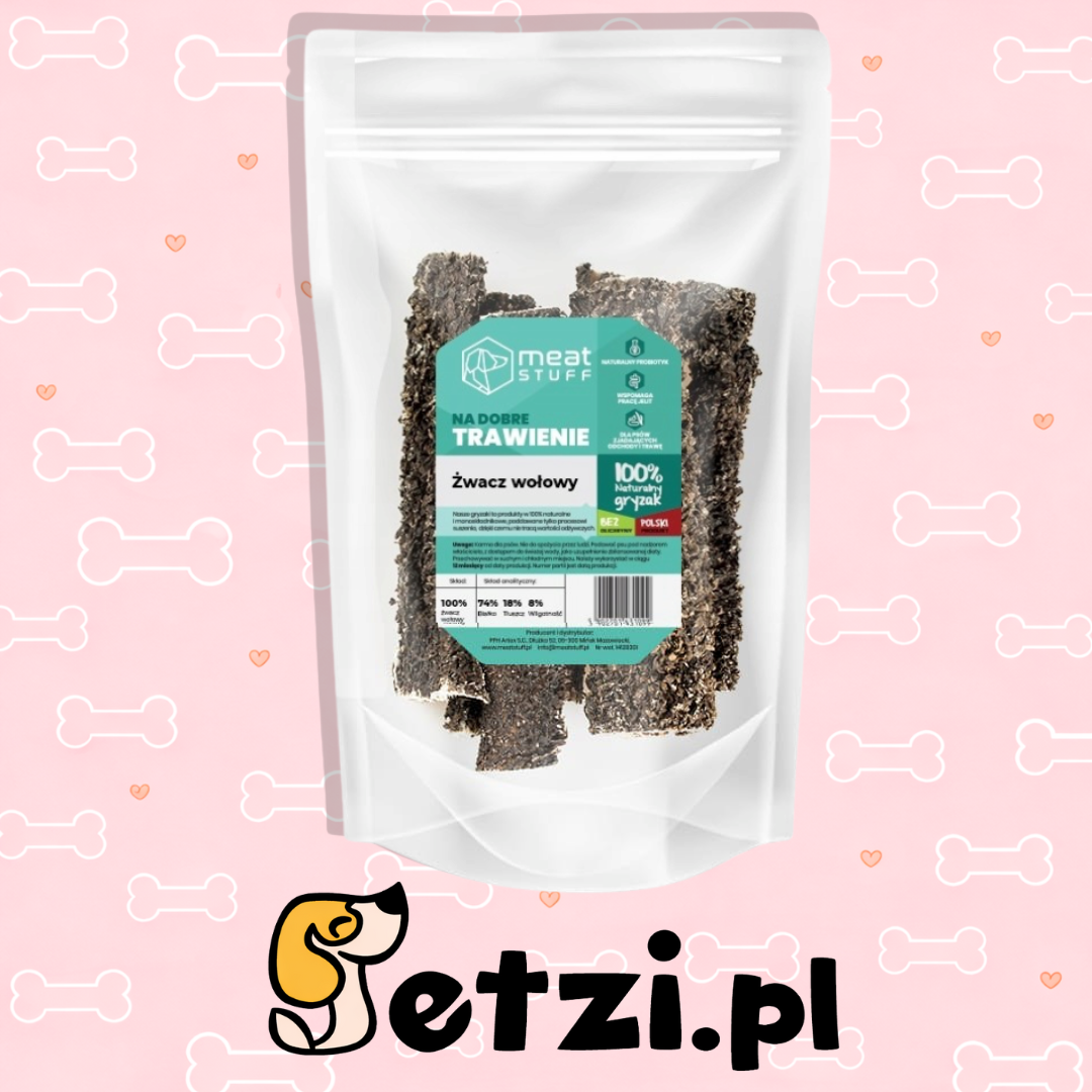MEATSTUFF GRYZAK DLA PSA ŻWACZE WOŁOWE 500G