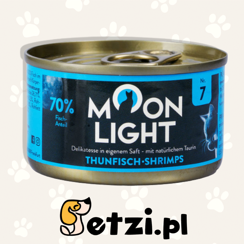 MOONLIGHT 7 MOKRA KARMA DLA KOTA TUŃCZYK + KREWETKI 80G