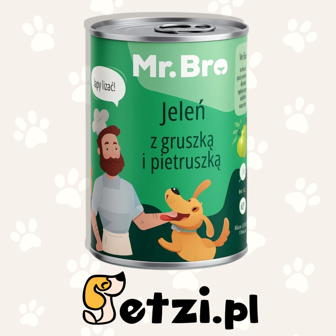 MR. BRO MOKRA KARMA DLA PSA JELEŃ Z GRUSZKĄ I PIETRUSZKA 400G