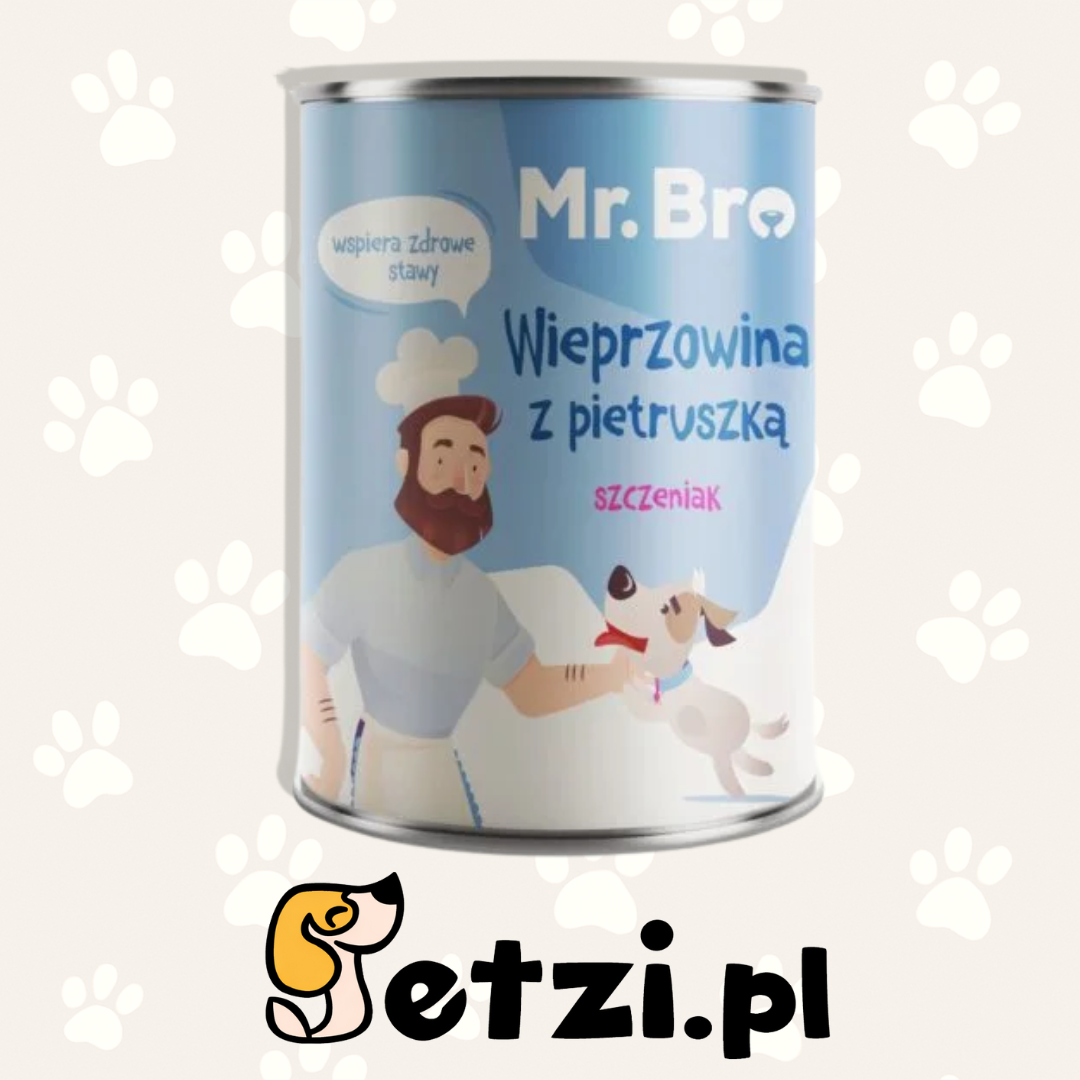 MR. BRO MOKRA KARMA DLA PSA WIEPRZOWINA Z PIETRUSZKĄ - SZCZENIAK 400G