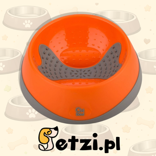 OH BOWL MISKA DLA PSA DBAJĄCA O HIGIENĘ JAMY USTNEJ POMARAŃCZOWA ROZMIAR S