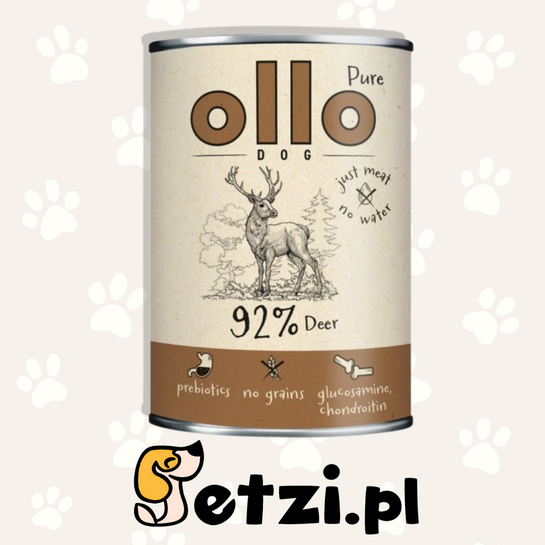 OLLO PURE MOKRA KARMA DLA PSA JELEŃ 400G
