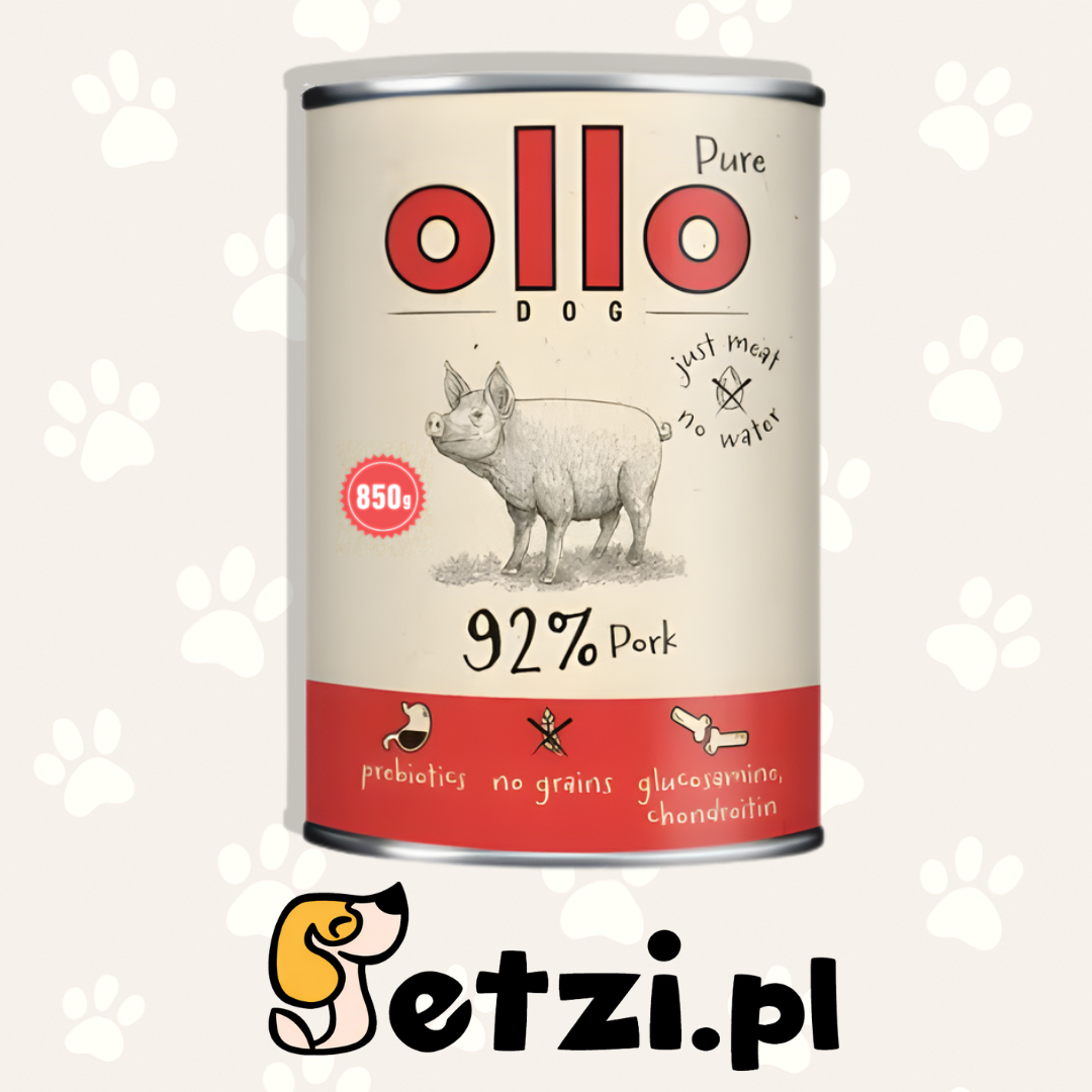 OLLO PURE MOKRA KARMA DLA PSA WIEPRZOWINA 850G