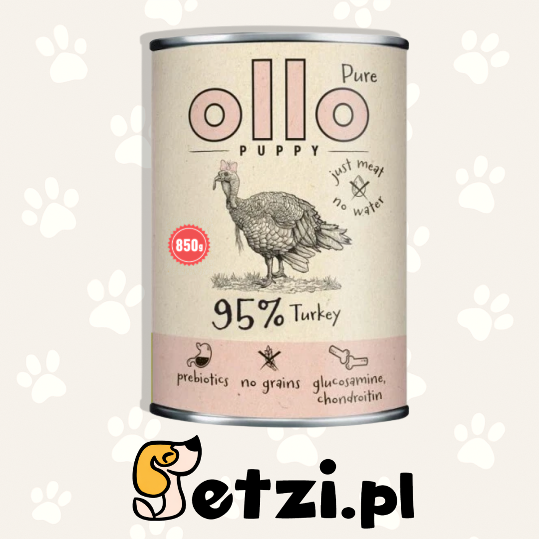 OLLO PURE PUPPY MOKRA KARMA DLA PSA INDYK 850G