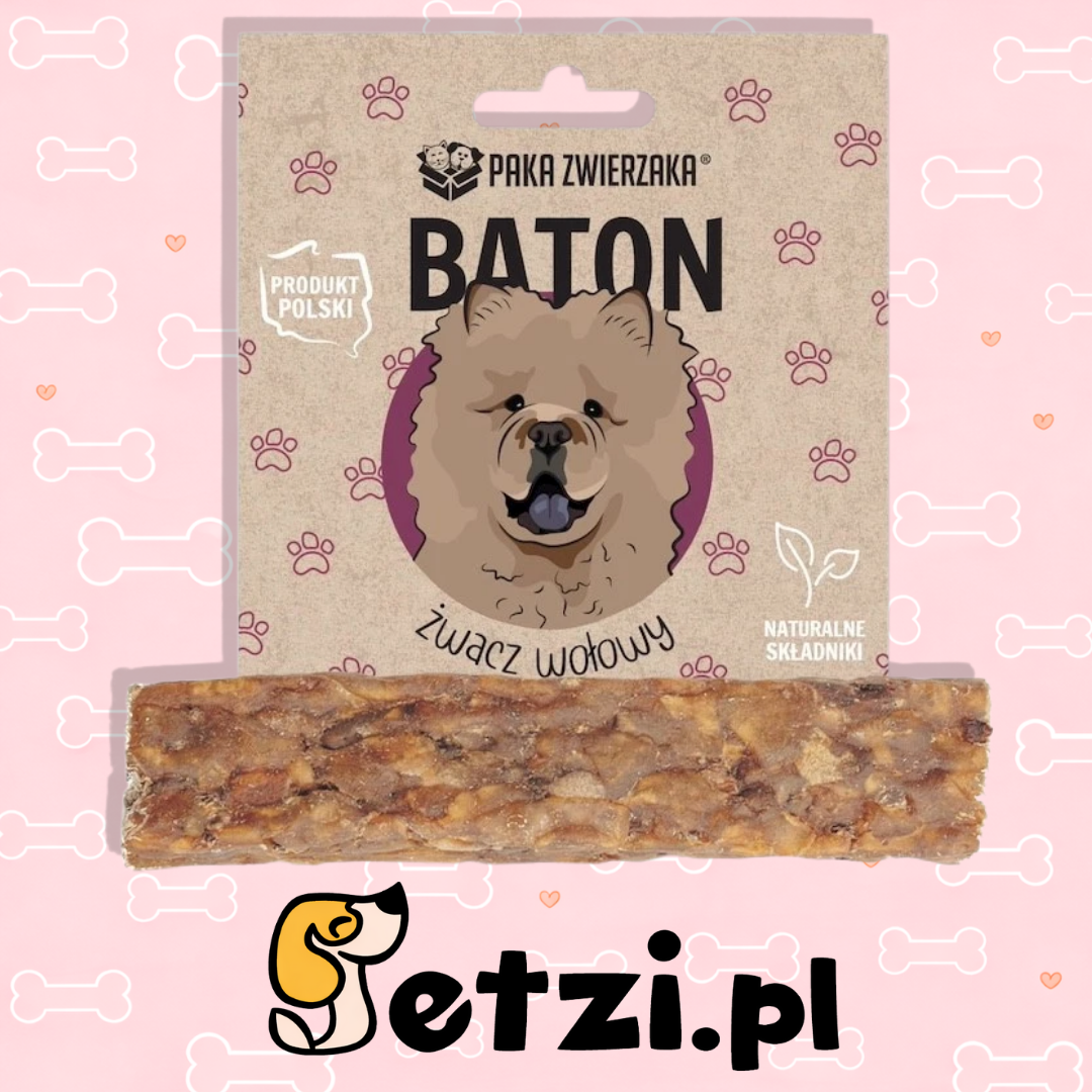 PAKA ZWIERZAKA GRYZAK DLA PSA BATON ŻWACZ WOŁOWY