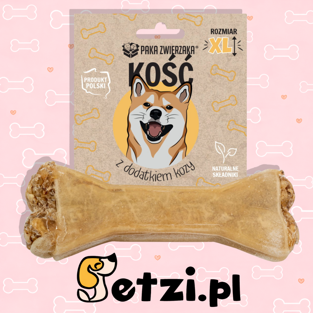 PAKA ZWIERZAKA GRYZAK DLA PSA KOŚĆ Z DODATKIEM KOZY XL 17CM