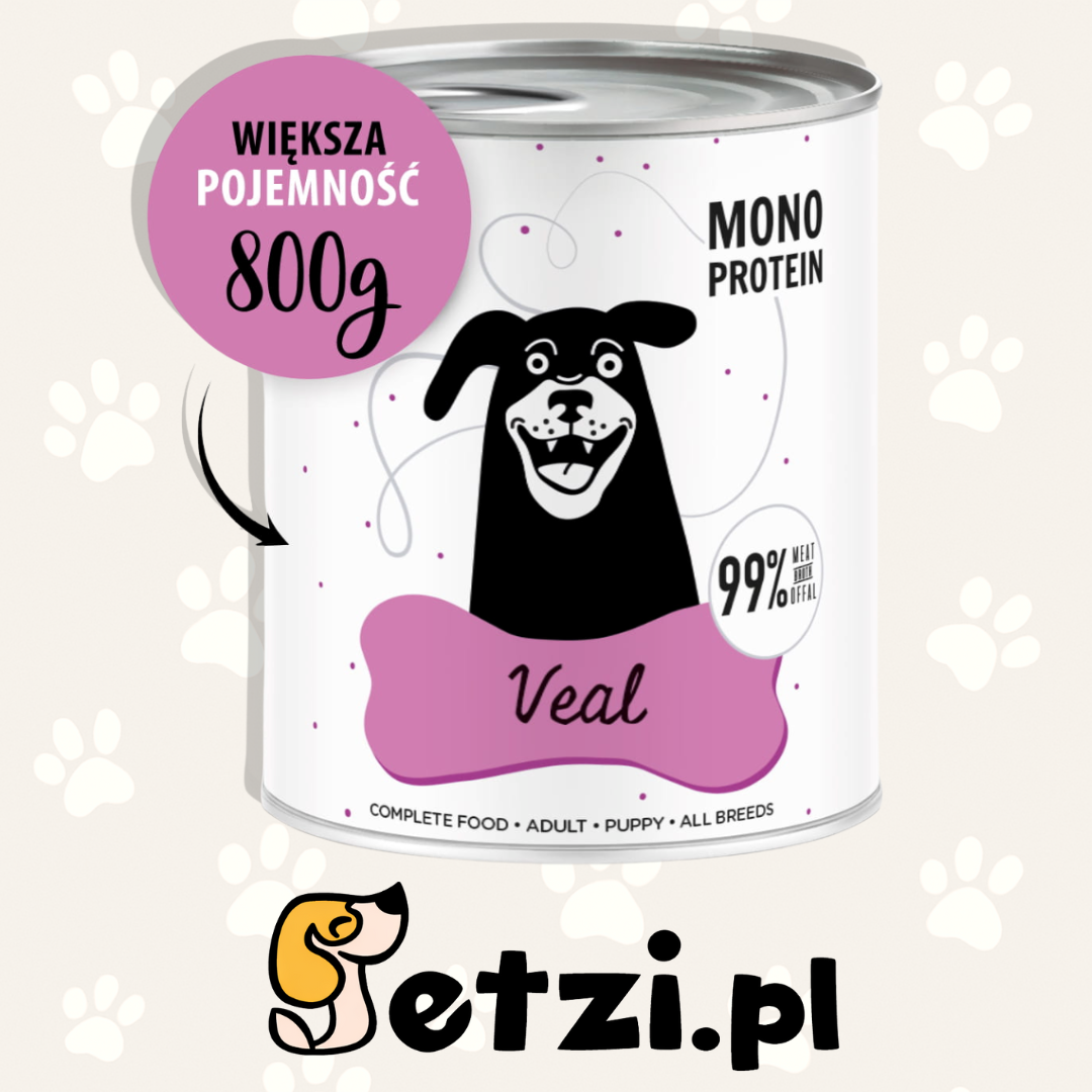 PAKA ZWIERZAKA PEPE MOKRA KARMA DLA PSA CIELĘCINA 800G