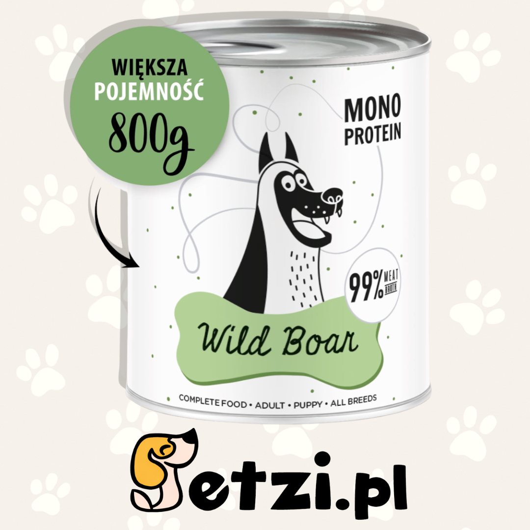 PAKA ZWIERZAKA PEPE MOKRA KARMA DLA PSA DZIK 800G