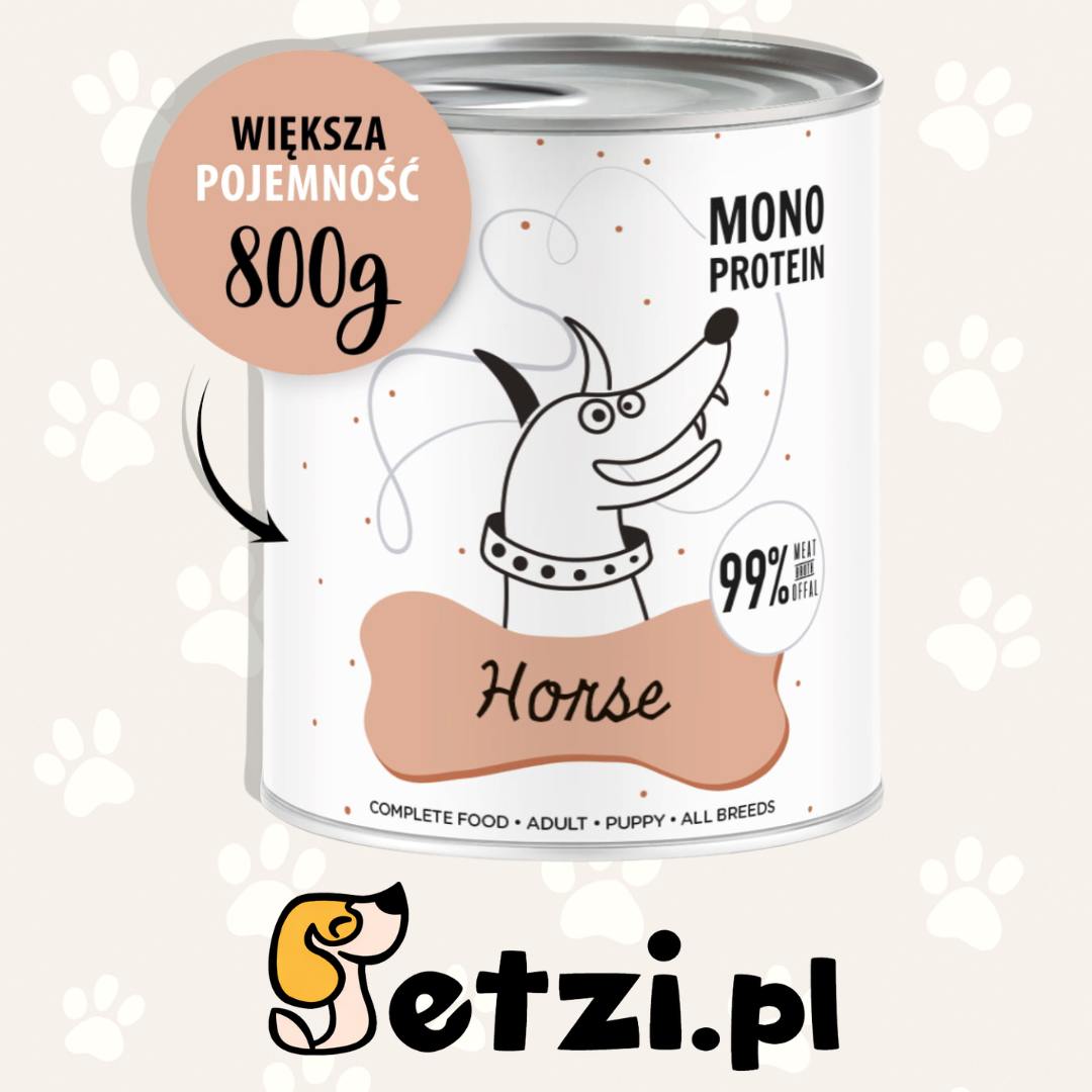 PAKA ZWIERZAKA PEPE MOKRA KARMA DLA PSA KONINA 800G