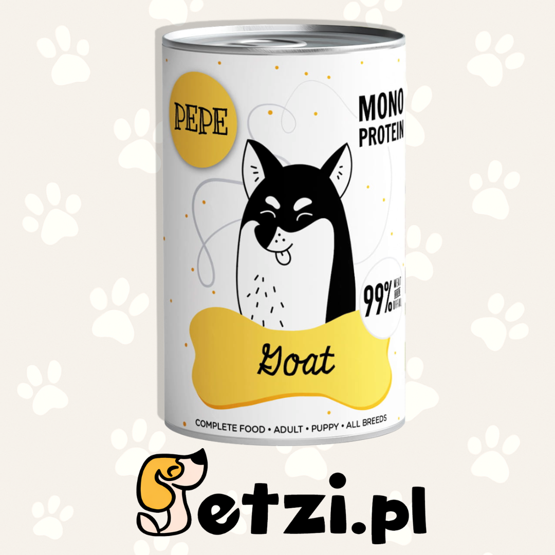 PAKA ZWIERZAKA PEPE MOKRA KARMA DLA PSA KOZA 400G