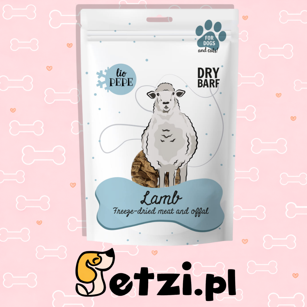 PAKA ZWIERZAKA PEPE PRZYSMAKI DLA PSA LIO JAGNIĘCINA (PŁUCA) 30G