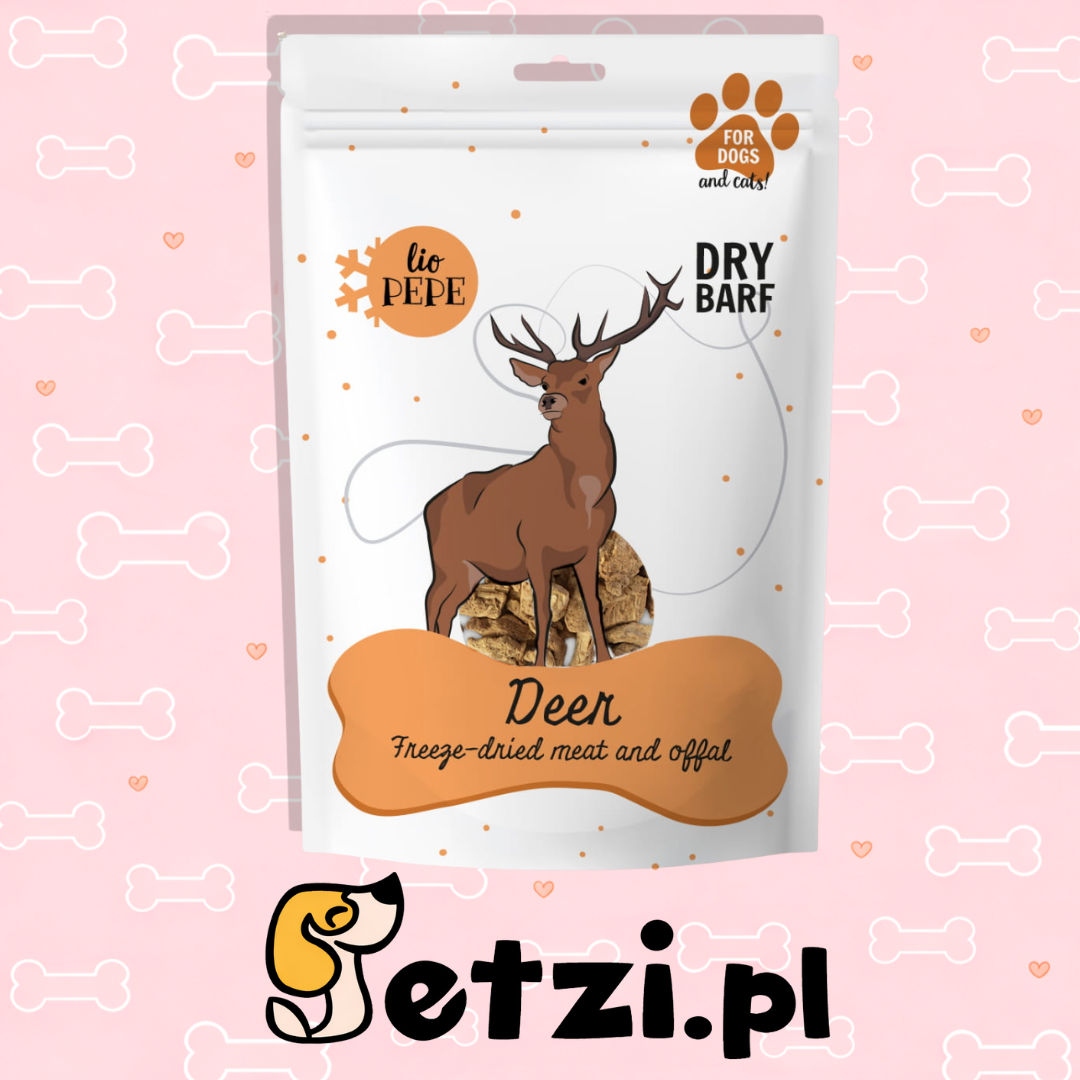PAKA ZWIERZAKA PEPE PRZYSMAKI DLA PSA LIO JELEŃ (MIĘSO) 60G