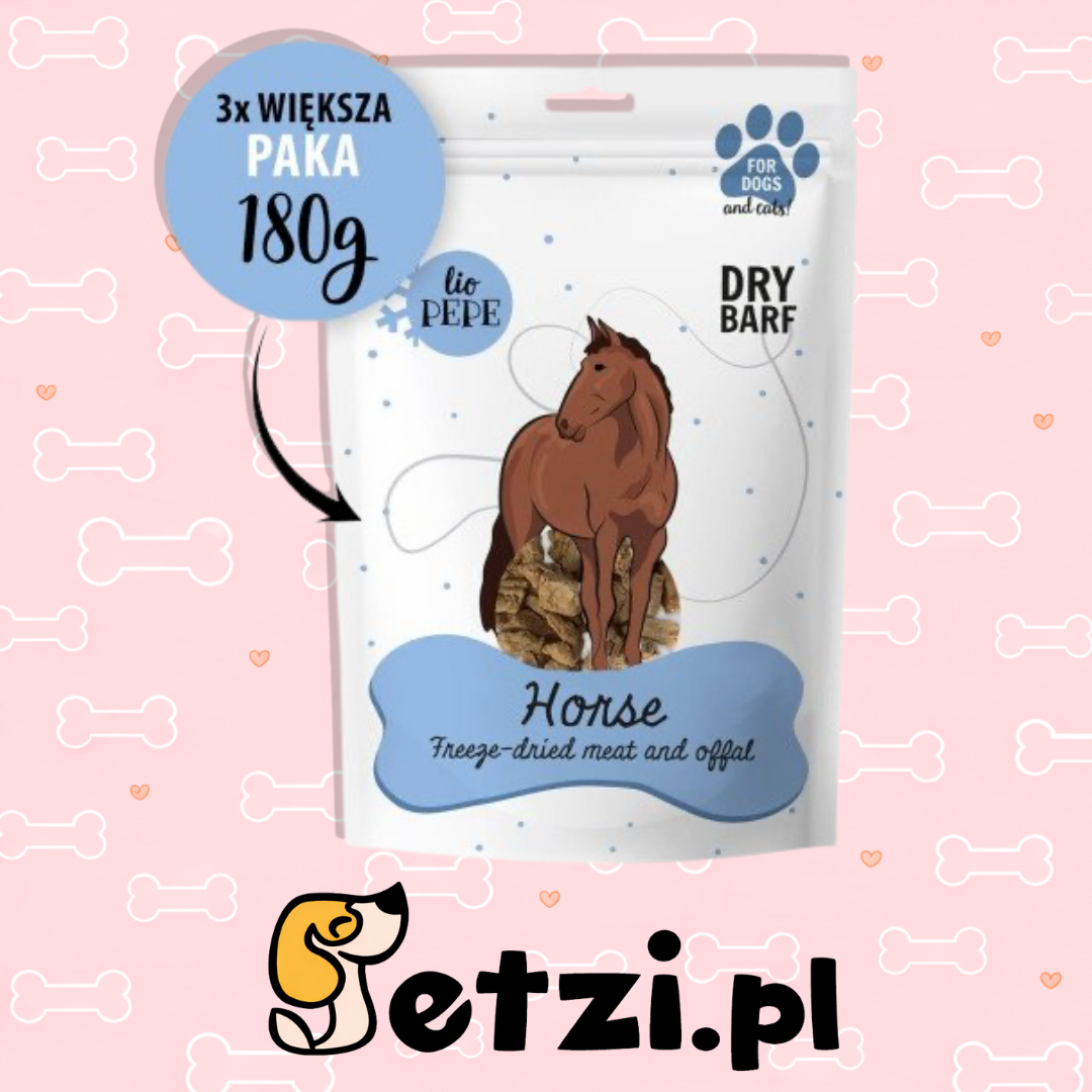 PAKA ZWIERZAKA PEPE PRZYSMAKI DLA PSA LIO KONINA (WĄTRÓBKA) XL 180G