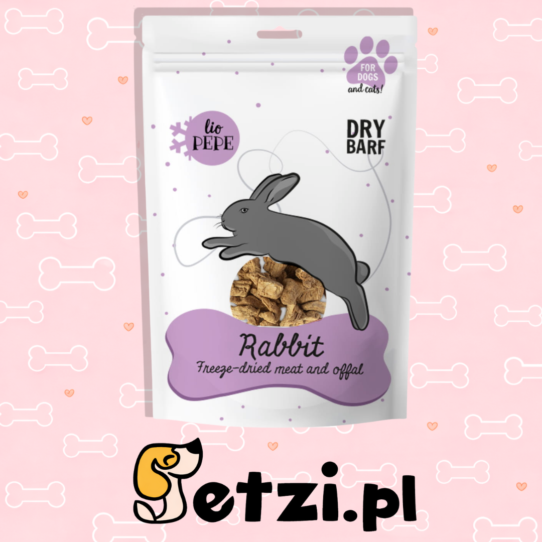 PAKA ZWIERZAKA PEPE PRZYSMAKI DLA PSA LIO KRÓLIK (WĄTRÓBKA) 60G