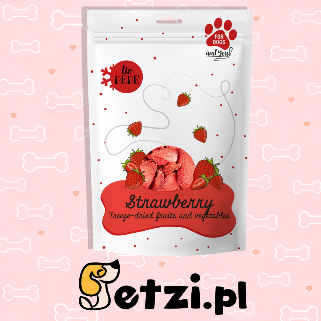 PAKA ZWIERZAKA PEPE PRZYSMAKI DLA PSA LIO TRUSKAWKA 20G