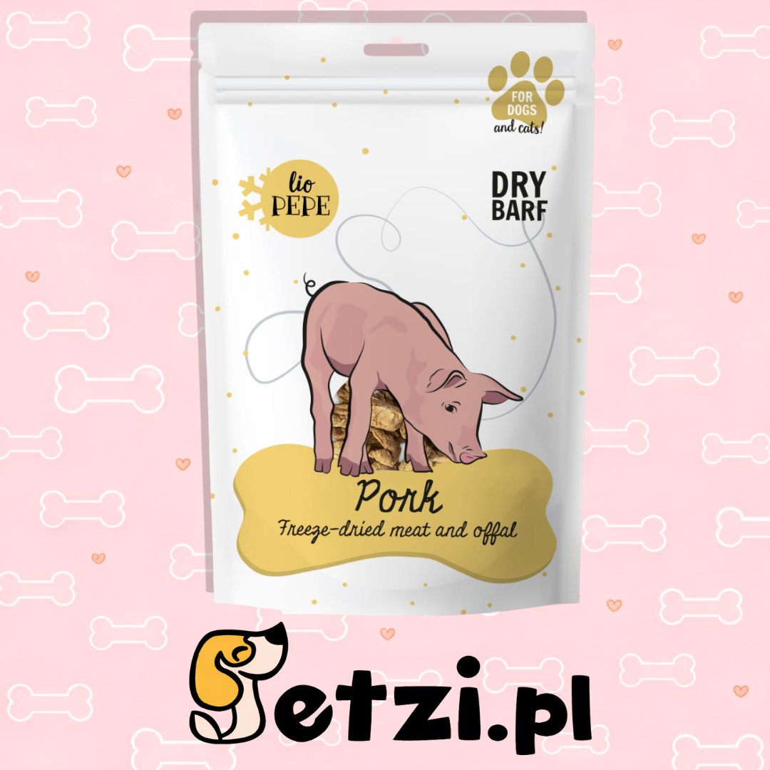 PAKA ZWIERZAKA PEPE PRZYSMAKI DLA PSA LIO WIEPRZOWINA (POLĘDWICA) 60G