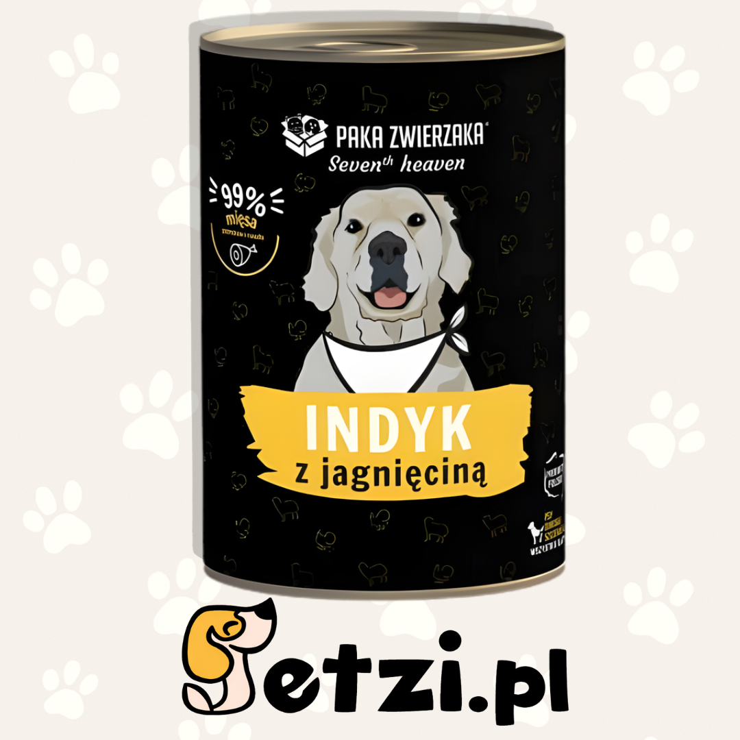 PAKA ZWIERZAKA SEVENTH HEAVEN MOKRA KARMA DLA PSA INDYK Z JAGNIĘCINĄ 400G