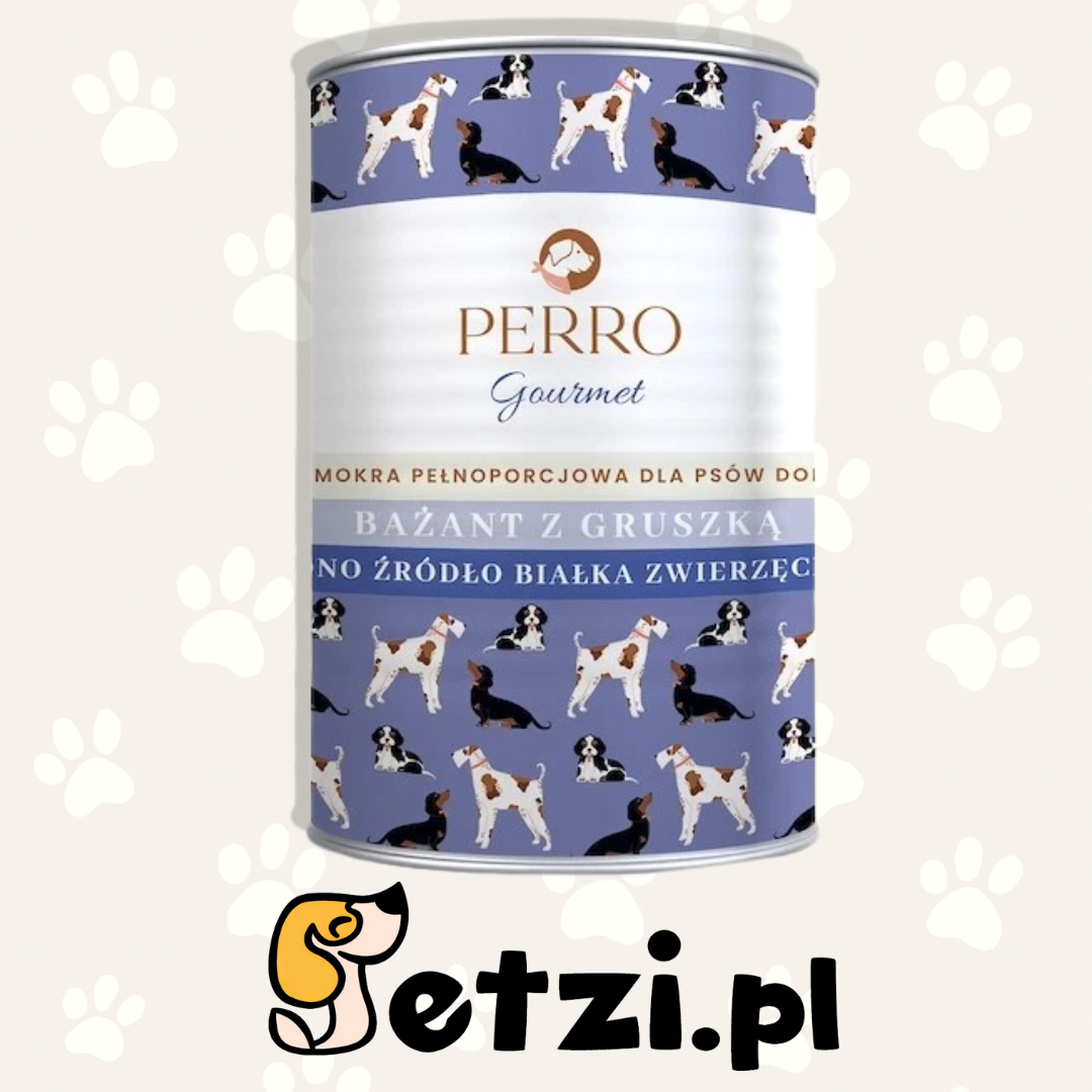 PERRO GOURMET MOKRA KARMA DLA PSA BAŻANT Z GRUSZKĄ 400G