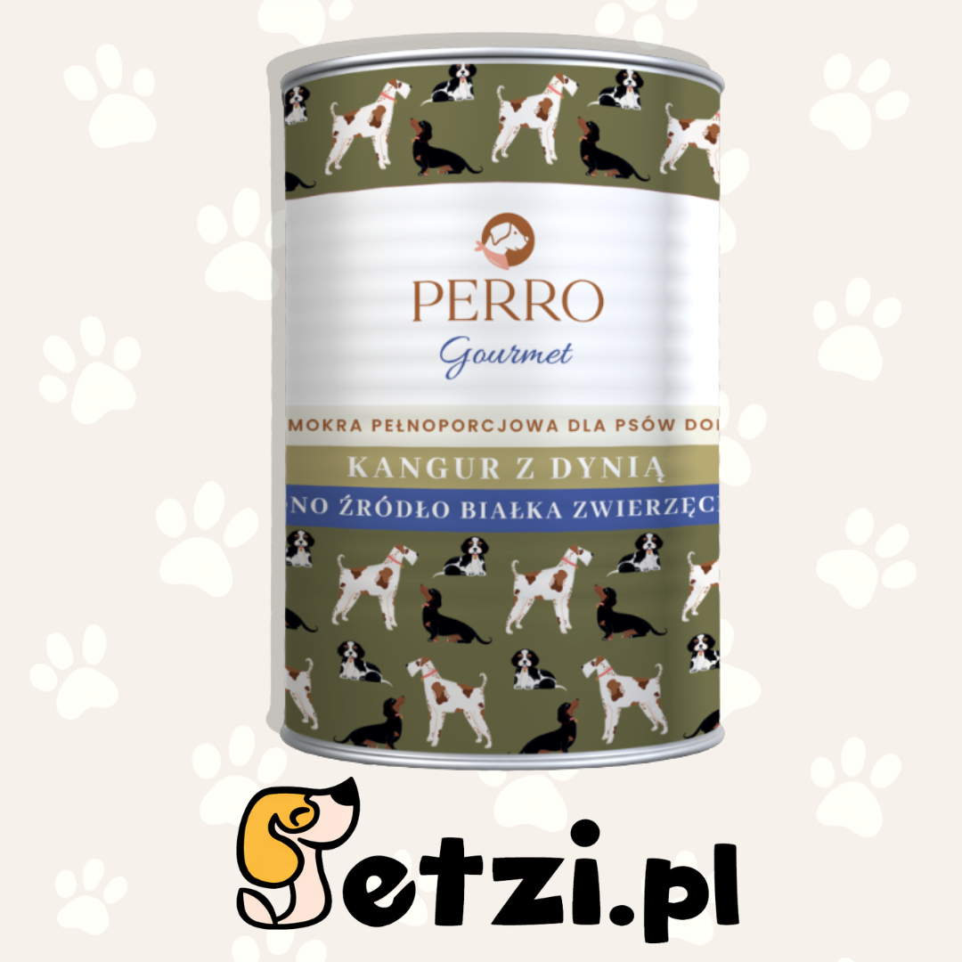 PERRO GOURMET MOKRA KARMA DLA PSA KANGUR Z DYNIĄ 400G